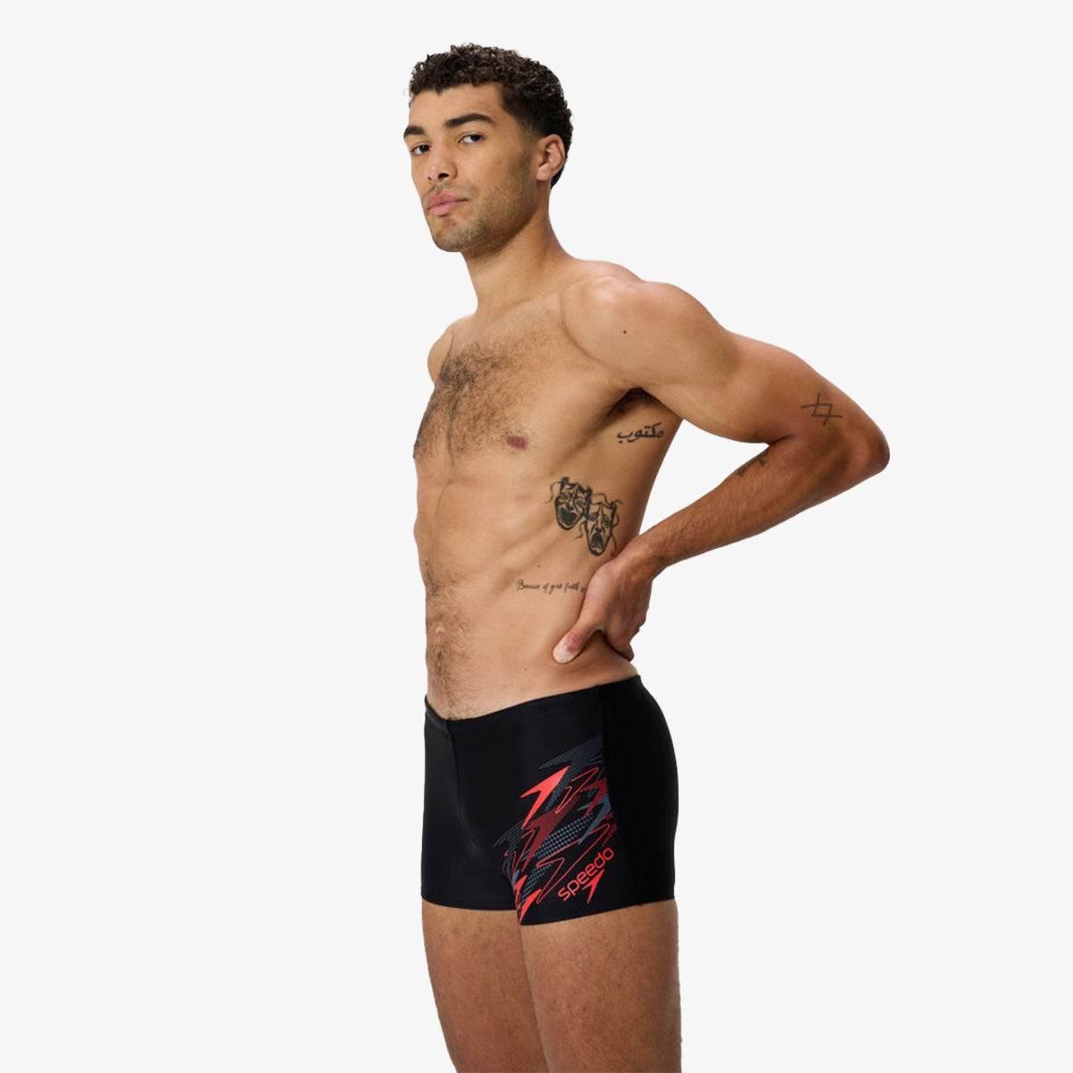 Speedo MEDLEY LOGO AQUASHORT BLK/RED thumbnail 3