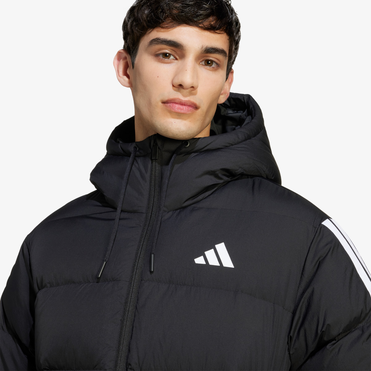 adidas Essentials Climawarm 3-Stripes Puffer Down Hooded Jacket thumbnail 3