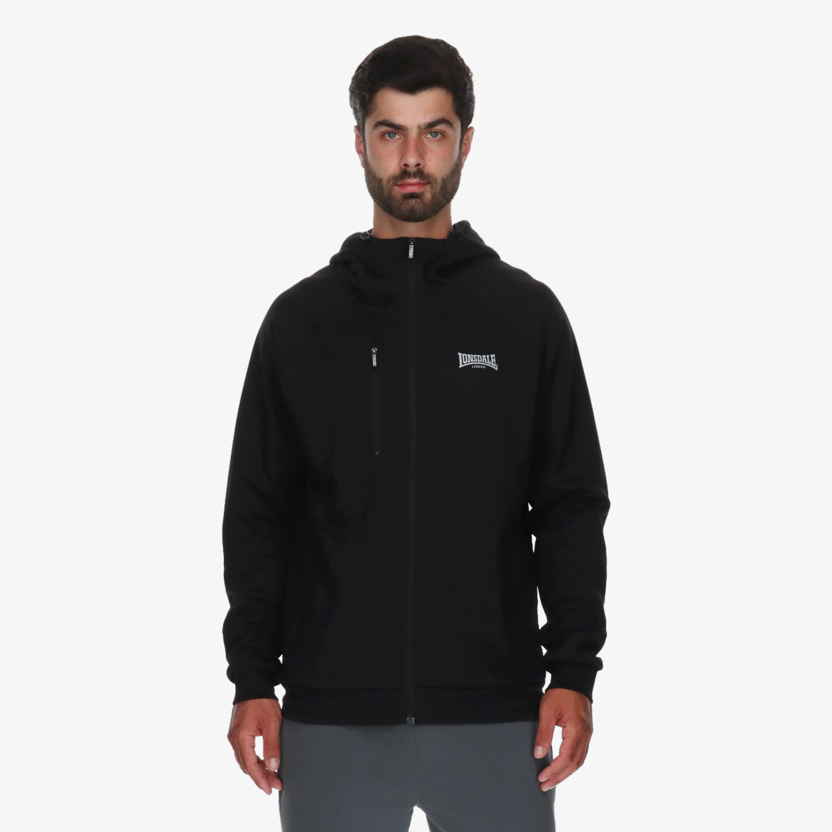 Lonsdale Black Full Zip Hoody II