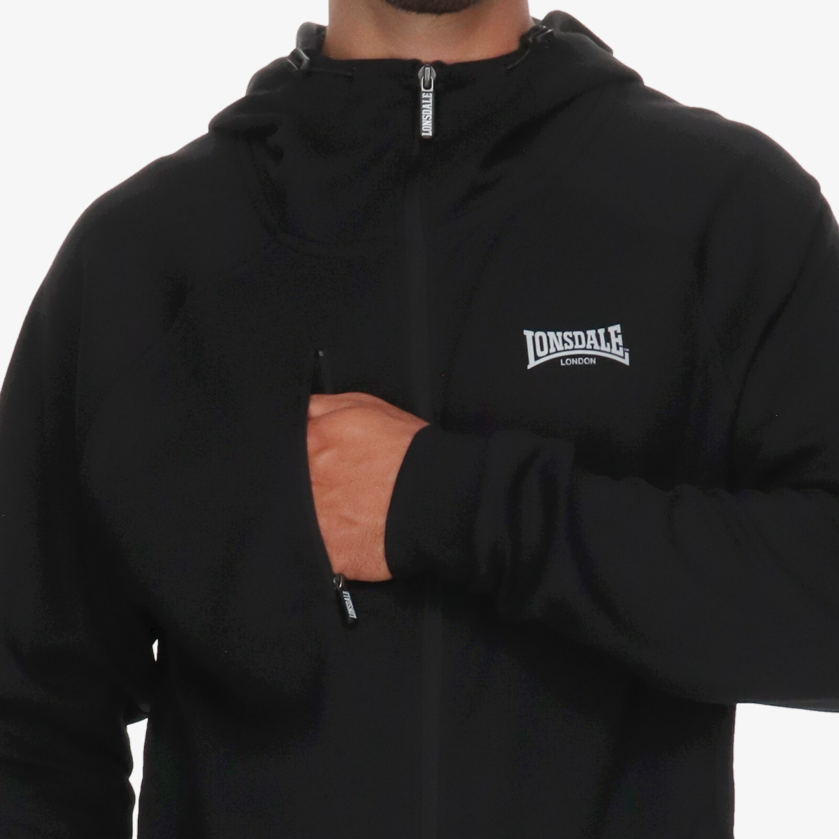 Lonsdale Black Full Zip Hoody II thumbnail 4