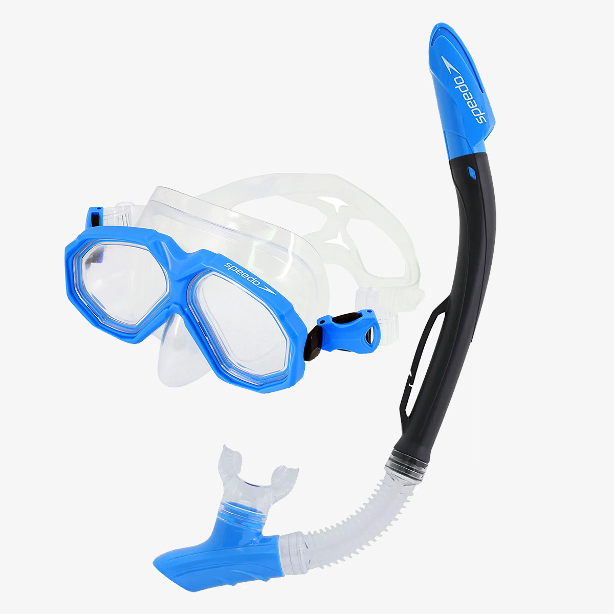 Speedo Leisure Adult Dual Lenses Mask With Snorkel Combo Se
