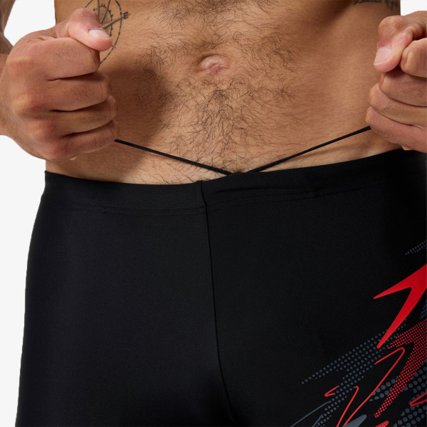 Speedo MEDLEY LOGO AQUASHORT BLK/RED 