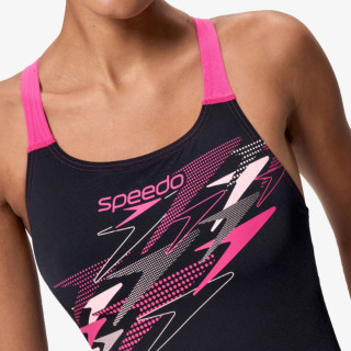 Speedo MEDLEY LOGO MEDALIST 1PC BLK/PNK 
