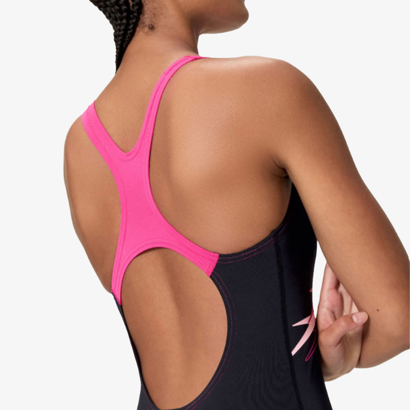 Speedo MEDLEY LOGO MEDALIST 1PC BLK/PNK 