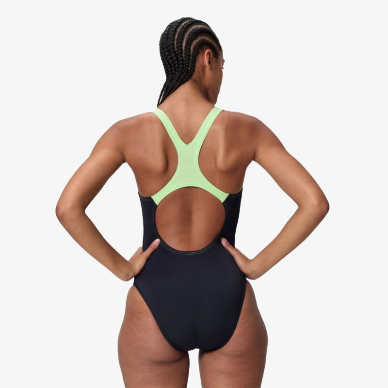 Speedo MEDLEY LOGO MEDALIST 1PC BLK/LTGRN 