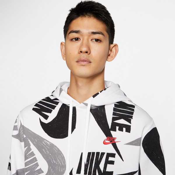 Nike M NSW CLUB HOODIE PO BB AOP 1 