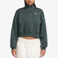 Nike W NSW PHNX FLC QZ CROP 