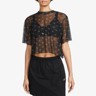 Nike W NSW AIR AOP MESH SS CROP TOP 