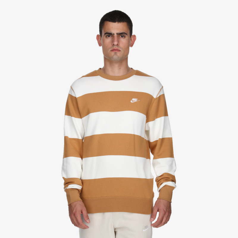 Nike M NK CLUB STRIPE HVY FT CREW 