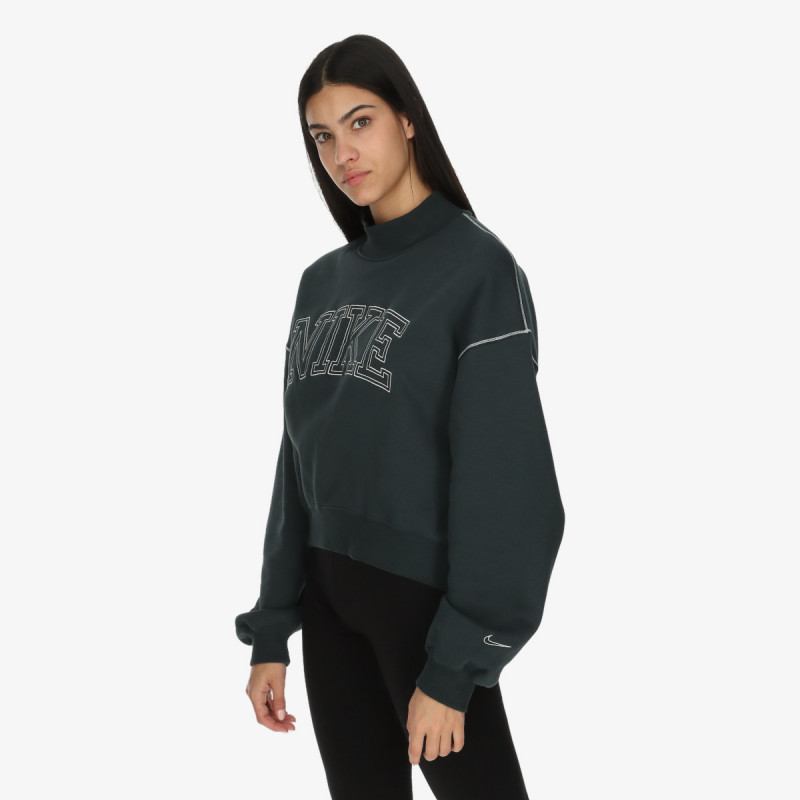Nike W NSW PHNX FLC LOGO MOCK NECK 