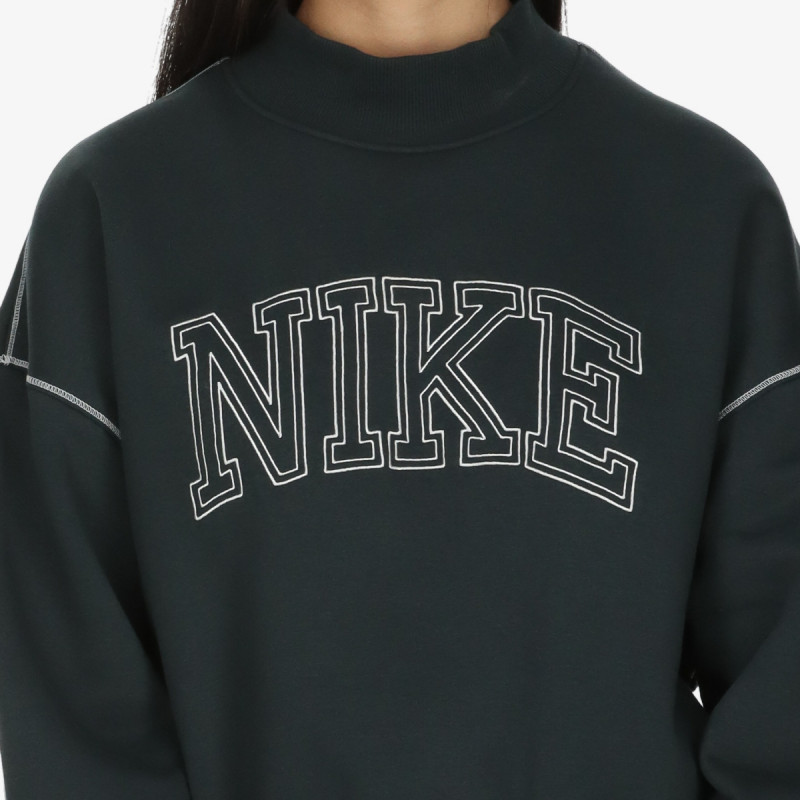 Nike W NSW PHNX FLC LOGO MOCK NECK 